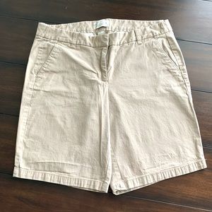 Beige J Crew Bermuda Shorts